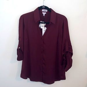 Burgundy Portifino Shirt Slim Fit